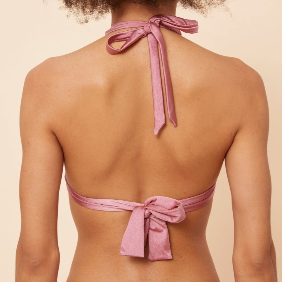 Haut maillot de bain Brooke dos rose