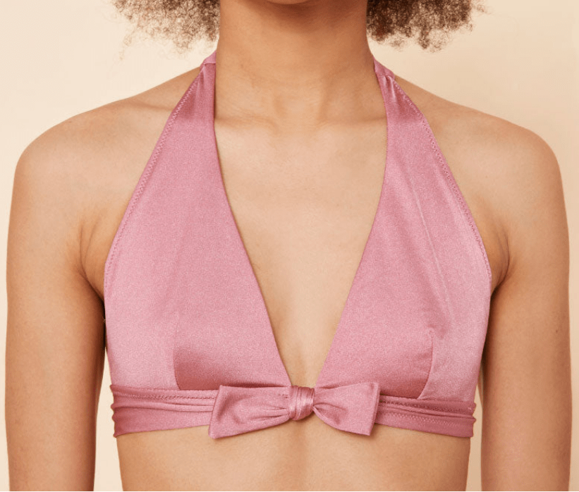 haut de maillot de bain rose face sisters republic