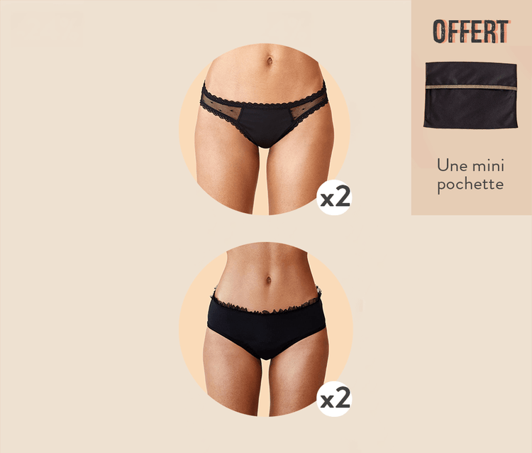 Sisters Republic FR La culotte menstruelle en tissus BIO efficace 12h sans fuite, ni odeur, ni sensation d'humidité. Élue "Victoire de la Beauté Top Innovation"