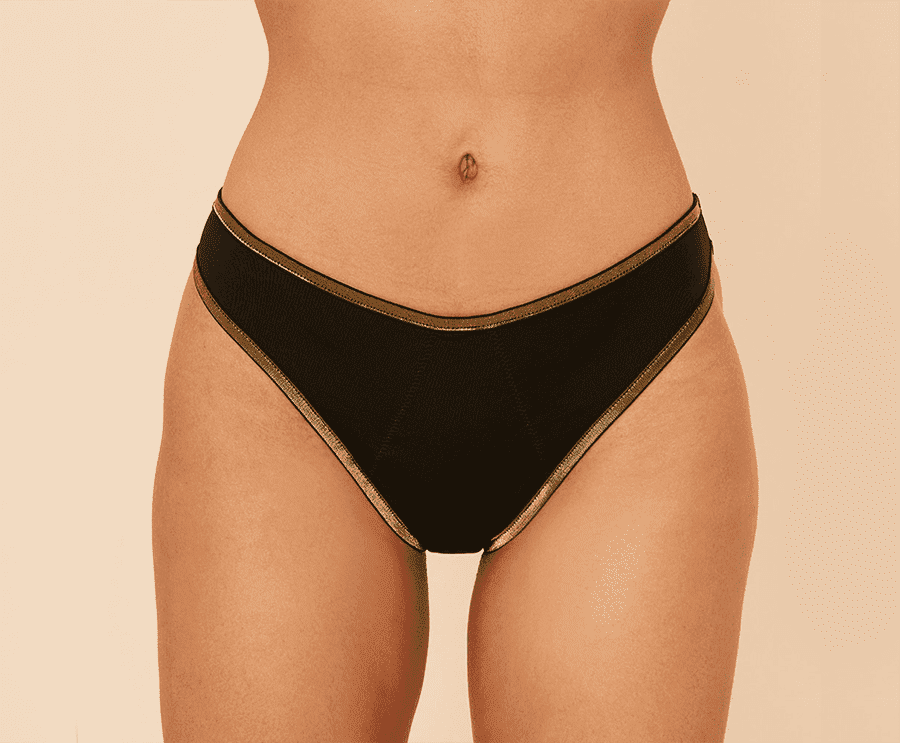 Culotte Gloria noir doré face