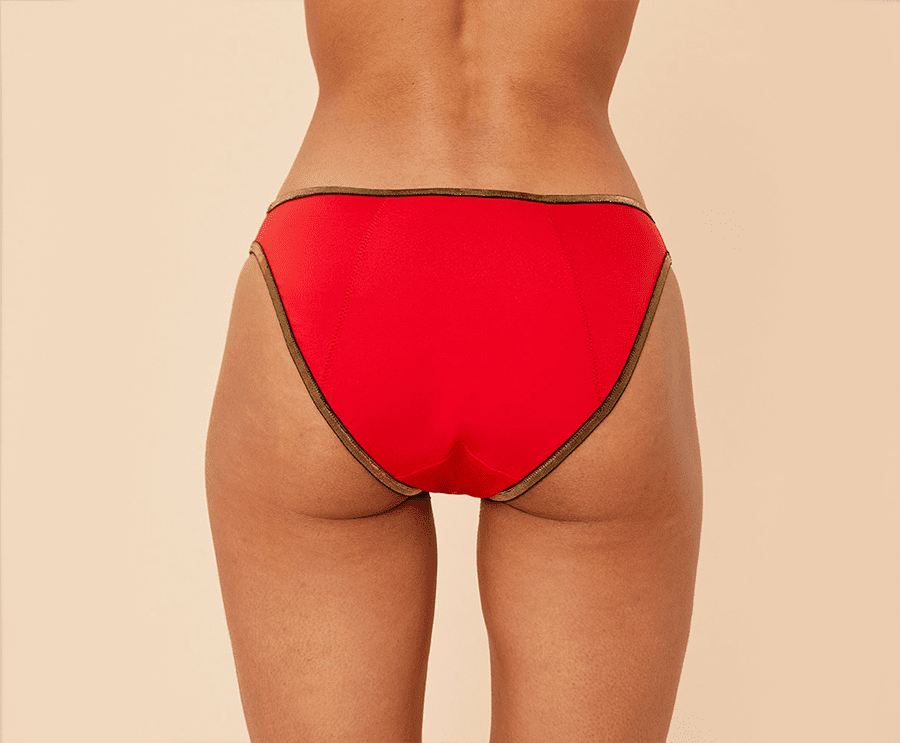 Culotte Gloria rouge doré dos